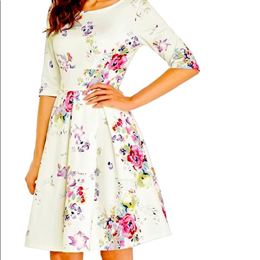 NWOT! White floral dress - Picture 2 of 6